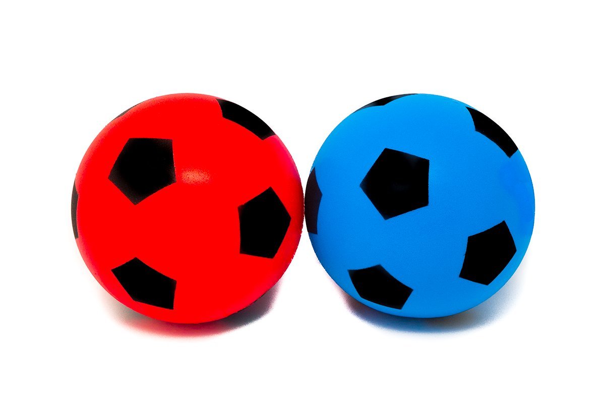 E-Deals 17.5cm Foam Balls - Pack of 1 Blue + 1 Red