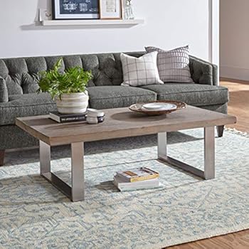 Stone & Beam New England Tassled Wool Farmhouse Area Rug, 8 x 10 Foot, Blue and Cream