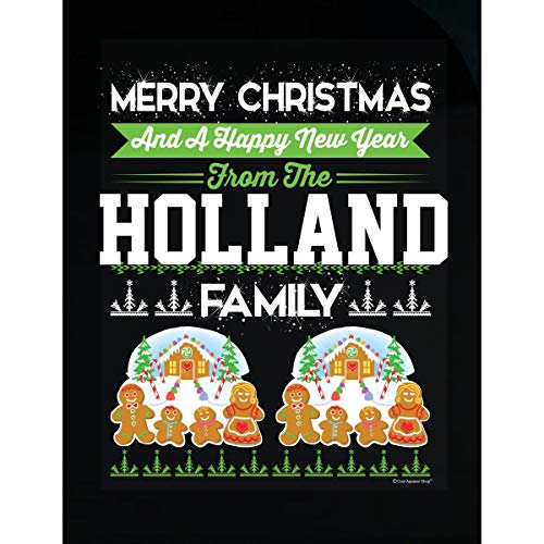 Cool Apparel Shop Merry Christmas and Happy New Year The Holland Family - Transparent Sticker