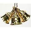 AzKrafts-Lot-4-Polished-Solid-Brass-Vintage-Style-Bells-22Ht-Decor-Decorative