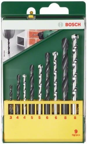 Bosch 9 Piece Steel & Masonry Drill Bit Set, Silver/Black - Image 3