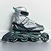 No Fear Womens Ladies Fitness Inline Skates Roller Blades Four Wheel Sports Grey/Teal UK 5 (38)
