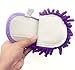 Selric Washable Detachable Chenille Mop Slippers Purple, Floor-Cleaning Dusting Slippers, House Cleaning Tool Vamp is Made of Smooth Warm Soft Rose Velvet Fabric 9 7/9 Inches Size:5.5-8.5.