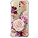 luolnh Huawei Mate 20 Lite Case,Mate 20 Lite Case with Flower,Slim Shockproof Clear Floral Pattern Soft Flexible TPU Back Cover for Huawei Mate 20 Lite(Purple)