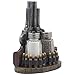 Classic Country Western Six-shooter Pistols with Bullets Salt and Pepper Shaker Set on Decorative Display Stand Figurine in Wild West Kitchen Decor Table Centerpieces As Rustic Gifts for Cowboys