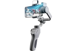 FUNSNAP C05 Kit Gimbal Stabilizer for Smartphone, iPhone Gimbal 3-Axis with Magnetic Fill Light/AI Tracking Sensor for iPhone 16 15 14 Pro Max Android Handheld Phone Gimbal for Video Recording