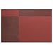 Top Finel Placemats for Dining Table,Plastic Christmas Table Mats Set of 4,Square Plaid Placemats,Red