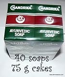40 Chandrika Ayurvedic Soap Bars - Original Package - low shipping by Chandrika