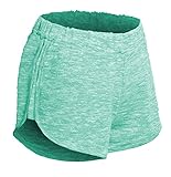 Women's Elastic Waist Marled Knit Activewear Lounge Shorts