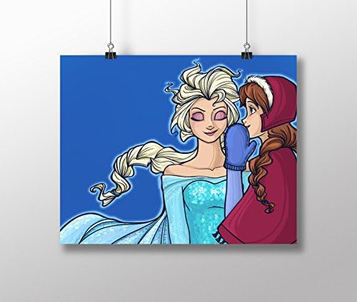Disney's Frozen Anna and Elsa and Wicked the Musical Mashup Small 8x10" Art Print