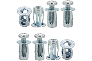 5Sets Petal Shape Metal Rivet Nut Kit Expansion Screw Nut M4 M5 M6 M8 Jack Nut Rivet Nut License Plate Fix Panel Clamp Lock R