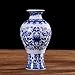 LianLe Retro Blue and White Porcelain Home Decorative Vase Chinese Style Ceramic Mini Vase,Gift for Family