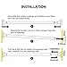 KONKY Shower Curtain Rod - Extendable 50”-86” Brushed Stainless Steel Shower Curtain Rod Tension Chrome Holder No Drill Use Bathroom Kitchen Home