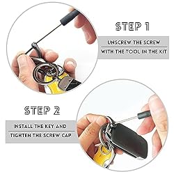 NTNEV Car Genuine Leather Keychain, Universal Key