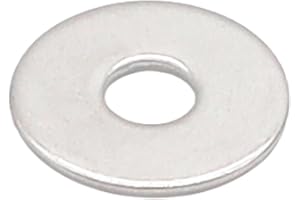 KUPROWIN M6 x 20mm Flat Washer, 304 Stainless Steel Washers Flat, M6 Washers Flat OD 20mm | Thickness 1.5mm; 80Pcs