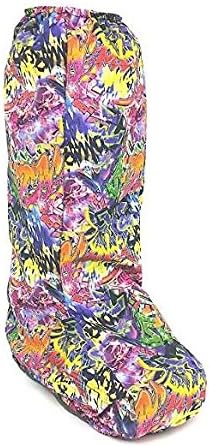 My Recovers Walking Boot Weather Cover for Medical Boot, Graffiti Print, Tall Boot, Made in USA, Orthopedic Accessories (Small)