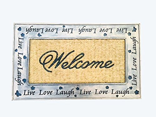 Live Laugh Love Door Mat Natural Coir and Rubber Size 18" X 30"