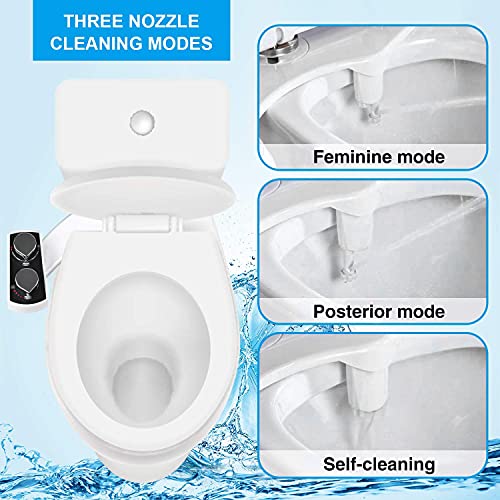 Accenter Bidet Toilet Attachment NonElectric Selfcleaning Dual Nozzle