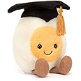 Jellycat Amuseables Boiled Egg Graduate Stuffed Toy, 5.5 inches - Food Plush - Fun Graduation Gift