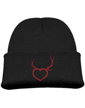 Deer Heads Heart Funny Boy Warm Hat Lovely Cotton Cap Beanies