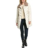 Andrew Marc womens Quilted Minksy Mixed Puffer Jacket