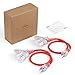 SIMBR 2 Pack 2 FT Extension Cord Heavy Duty Outdoor 14/3 with Triple Outlets, Lighted 14 Gauge, 3 Prong, 15 Amps, UL Listed (2 Pack 2 FT)