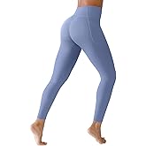 BRXL Butt Lifting Workout Leggings for Women Tummy Control Pockets 7/8 Length 25" No Front Seam High Waist Gym