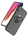 ICONFLANG iPhone X Case, Slim Fit Shell Hard Plastic with Adjustable Ring Holder Stand Anti-Scratch Resistant Cover Case for Apple iPhone X 2017 Release 5.8 inch - Clear