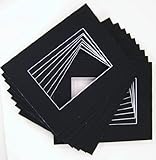 Pack of 20 11x14 BLACK Picture Mats with White Core Bevel Cut for 8x10 Pictures