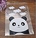 YunKo 100-Pack Panda Cookie Bag Candy Bags Party Gift Wrapping Packaging Bags (6.3 x 7.9)