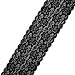 Trimscraft 3 Yards Stretch Lace Trims Elastic Fabric for Garment and DIY Craft Supply (Black)