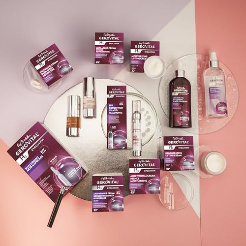 Gerovital H3 Evolution Anti-Wrinkle Serum Contour Eyes, Lips, Forehead with Hyaluronic Acid, Attenuates Deep Wrinkles, Expression, Improves Elasticity and Firmness of Skin, 15 ml