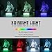 Omega Night Light Lamp 3D Vision Effect LED Night Lights Game Room Bedroom Decor Table Light Remote Control & 16 Colors Birthday Holiday Gift Ideas for Child Kids Teen Boyfriends (Omega(Remote))