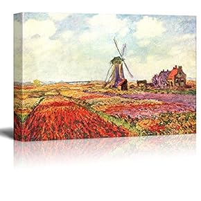 Field Tulips in Holland by Claude Monet Impressionist Art