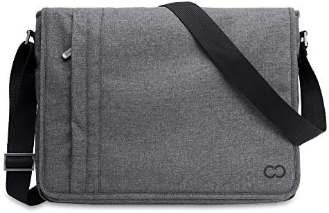 Casecrown MacBook Pro / Air 13" CaseCrown Campus Horizontal Messenger Bag, Charcoal Gray(CC-MI-4869C) by CaseCrown
