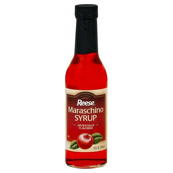 REESE SYRUP, MARASCHINO, BOTTLE, 8-OUNCE