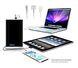 Lizone 50000mAH Extra Pro External Battery Charger for Apple MacBook, MacBook Pro, MacBook Air, USB QC Charger for Apple New MacBook 12 iPad iPhone 6 6S Plus 5S 5C 5 4 Samsung HTC & More, Black