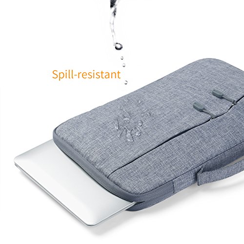 Megoo 15inch Laptop Sleeve Case Bag for MacBook Pro/ Pro Retina 15inch, 14" 15" Macbook/Dell/Chromebook/Samsung/Google Tablet Laptop Slim Water Resistant Carrying Case with Handle (14-15", Gray)