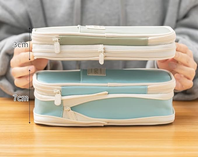 Arnuixty Large Storage Pencil Case Pen Bag with Zipper Big Capacity Pouch Organizer for Office Travel Holder Box