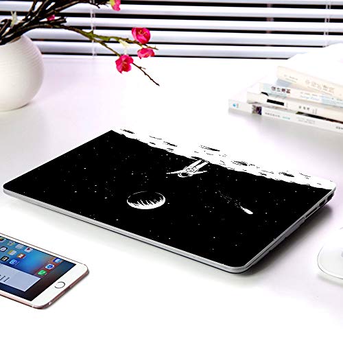 HRH Space Astronaut Design Laptop Body Shell Protective Hard Case for MacBook Newest Air 13" Inch with Retina Display fit Fingerprint Touch ID (Model A1932,2018 Release)