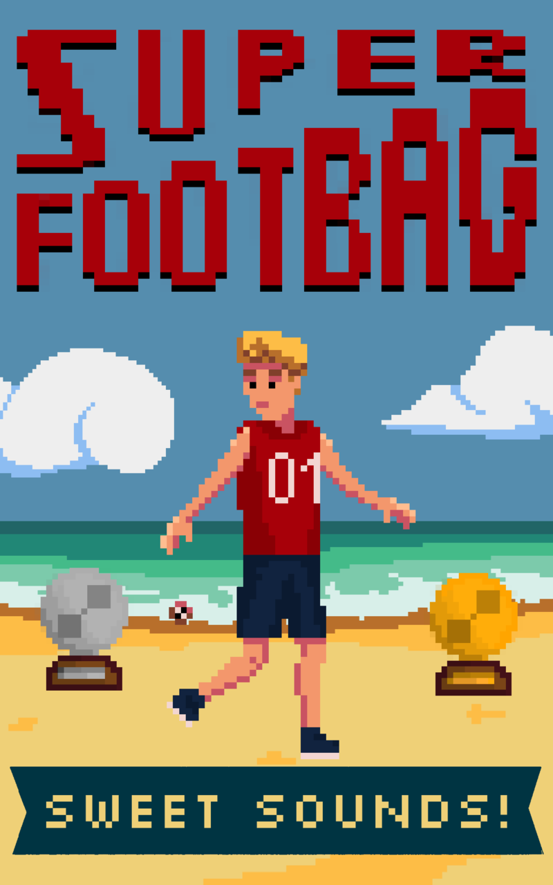 Super Footbag - World Champion 8 Bit Hacky Ball Juggling Sports Game Gold - Thumbnail 5