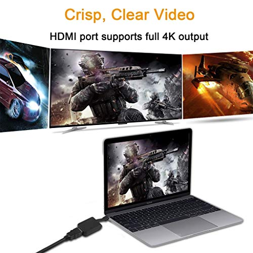 jiumoji Compatible with Samsung Type-C to HDMI Mini 4K HD Adapter Converter for Huawei with Portable Key Chain