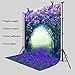 FUERMOR Background 5x7ft Purple Blue Flowers Photography Backdrop Studio Photo Props Room Mural RQ034
