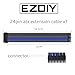 EZDIY-FAB PSU Cable Extension kit Sleeved Cable Custom Power Supply Sleeved Extension 16 AWG 24-PIN 8-PIN 6-PIN 4+4-PIN with Combs- Black/Blue/Grey