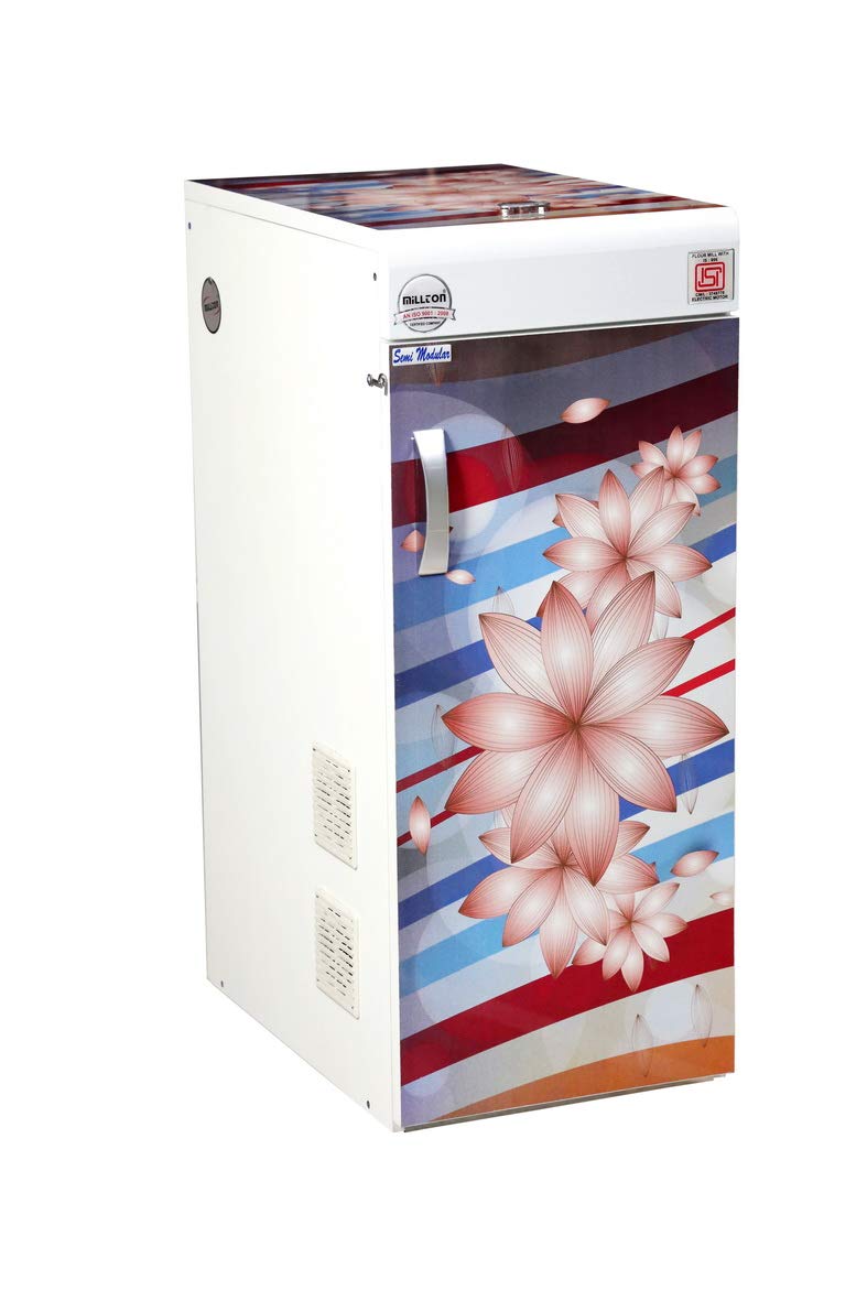Buy Namrata Automatic Flour Mill For The Home Use With Flower With Multicolour Door Design White Colour Online At Low Prices In India Amazon In