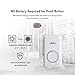 Wireless Doorbell, 1 [Self-Powered] Push Button and 1 Plug-in Receiver, Waterproof Chime Kit with 58 Chimes & 4 Level Volume LED Flash White, No Battery Required