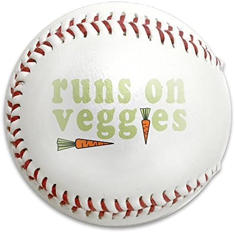 Runs On Veggies Vegan Carrot Size 9 Safety Soft Baseballs Bullet Ball Training Ball White
