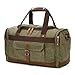 BLUBOON Travel Duffel Bag Canvas Weekender Overnight Carry-on Luggage with Genuine Leather Trim for Women Men (Army Green)