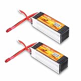 FLOUREON 4S 14.8V 2200mAh 45C Lipo RC Battery with T Plug for RC Evader BX Car RC Truck RC Truggy RC Airplane UAV Drone FPV(2PCs)