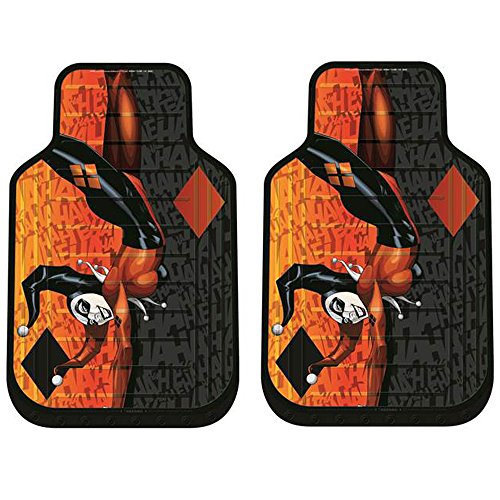 Harley Quinn DC Comics Auto Car Truck SUV Vehicle Front Seat Plasticlear Vinyl Floor Mats - Pair - Thumbnail 2